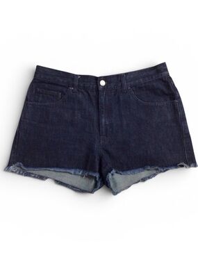 Marques'Almeida x Topshop Dark Wash Frayed Hem Denim Shorts Size 6